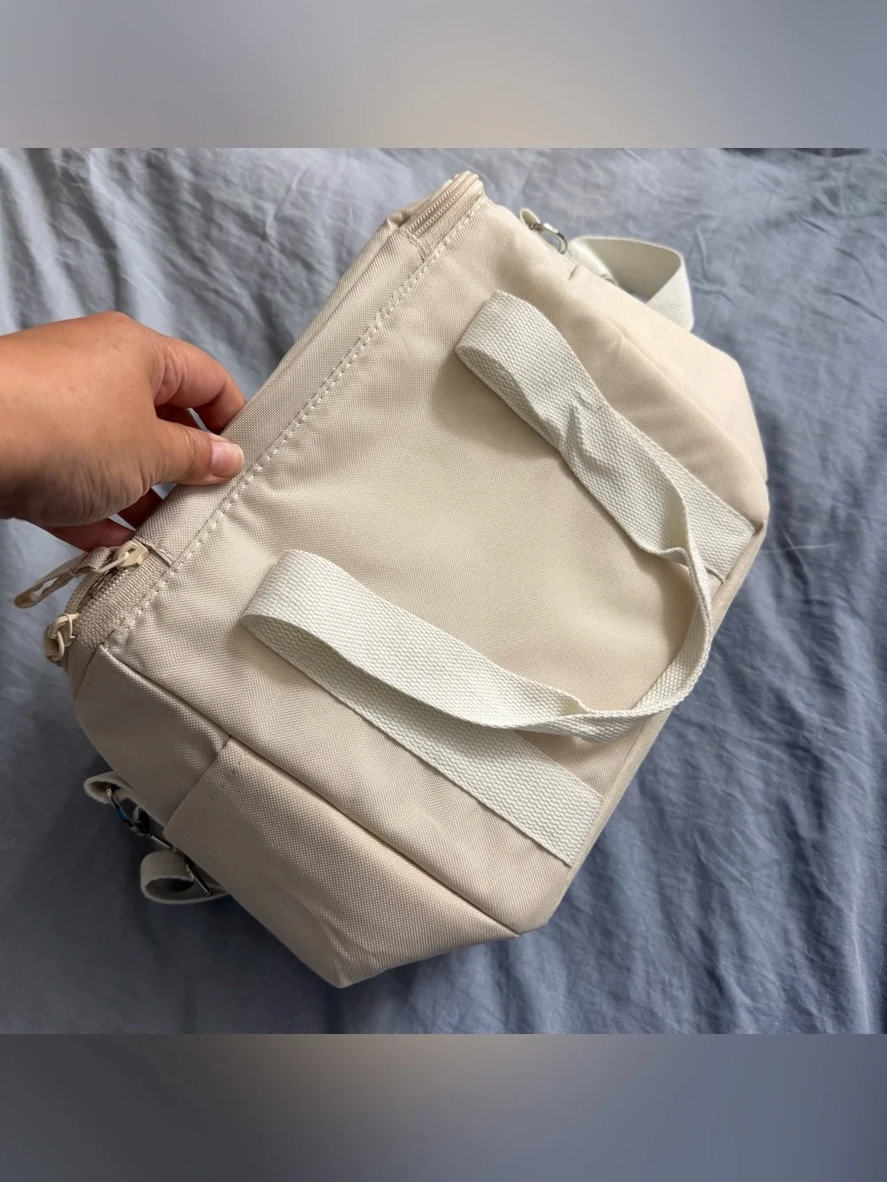 Limited Edition Nespresso Cream Insulated Cooler Travel Tote with long strap